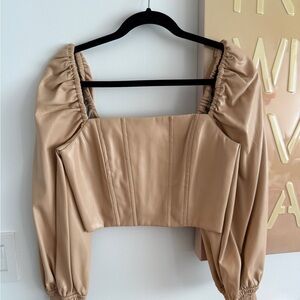 Alice & Olivia Leather Corset Top size 8